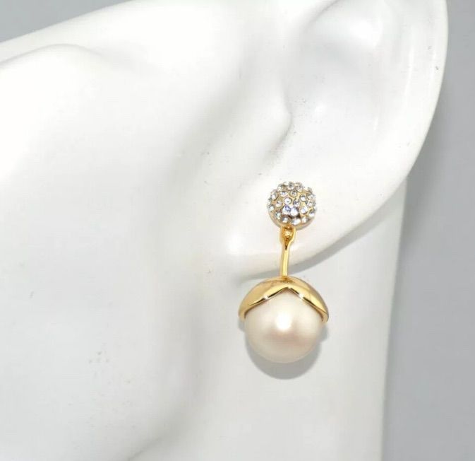 Kate Spade ต่างหูKate Spade Golden Acorn Pearl Drop Earrings รูปที่ 7
