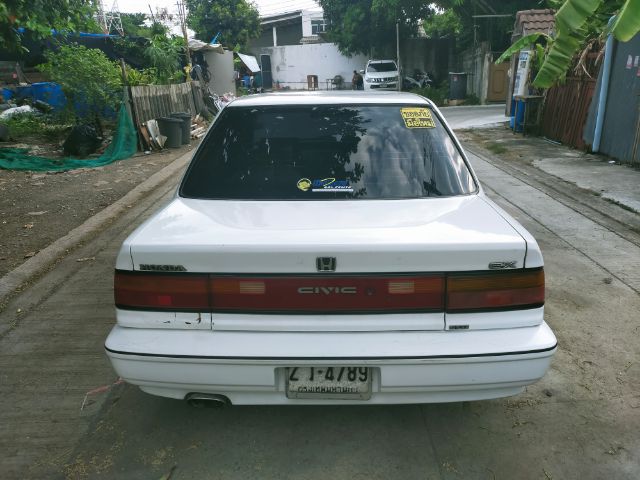 Honda Civic 1991 1.5 EX Sedan เบนซิน ไม่ติดแก๊ส เกียร์อัตโนมัติ ขาว รูปที่ 4