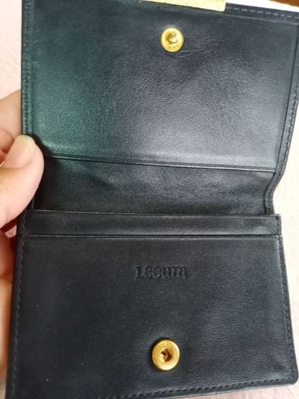 กระเป๋าใส่บัตรหนังแท้สีกรมท่า leeum รูปที่ 4