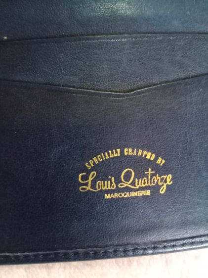 กระเป๋าใส่บัตรหนังแท้สีกรมท่า Louis quatarze รูปที่ 3