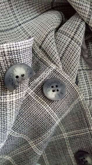 เสื้อสูท blazer ป้าย Woolmark แบรนด์ DAKS made in japan(11AR)สีเทาลายสก๊อต รูปที่ 4