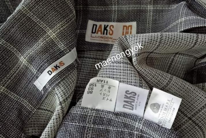 เสื้อสูท blazer ป้าย Woolmark แบรนด์ DAKS made in japan(11AR)สีเทาลายสก๊อต รูปที่ 2