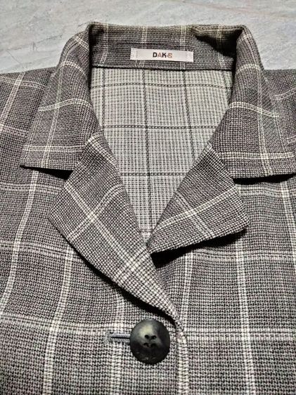 เสื้อสูท blazer ป้าย Woolmark แบรนด์ DAKS made in japan(11AR)สีเทาลายสก๊อต รูปที่ 14