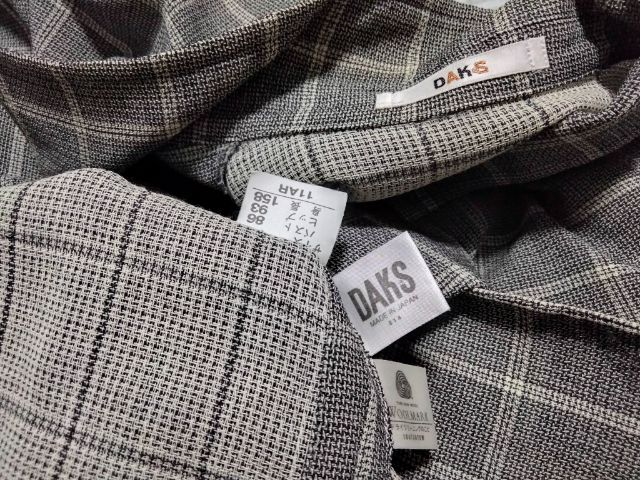 เสื้อสูท blazer ป้าย Woolmark แบรนด์ DAKS made in japan(11AR)สีเทาลายสก๊อต รูปที่ 6