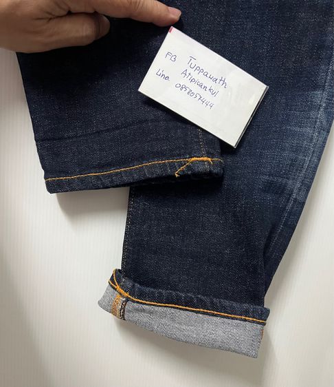 ยีนส์ nudie long john twill rinsed ของแท้ รูปที่ 8