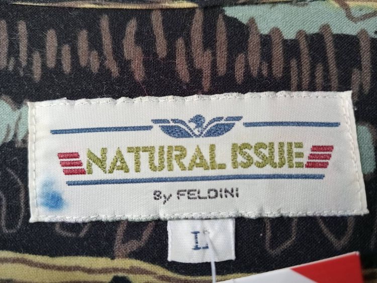NATURAL ISSUE  เสื้อฮาวายอเมริกาผ้าrayon สีดำ  รูปที่ 4