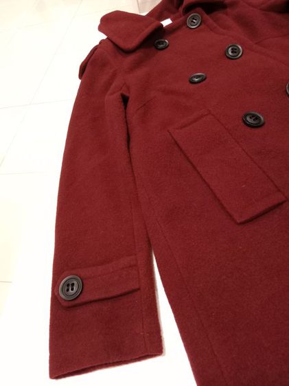 Coat Over เสื้อโค้ทผู้หญิง size S สีแดงเลือดหมู อก 34 ยาว 29 ไหล่กว้าง 13 แขนยาว 21 นิ้ว สภาพดี ใช้งานน้อยครั้ง รูปที่ 5