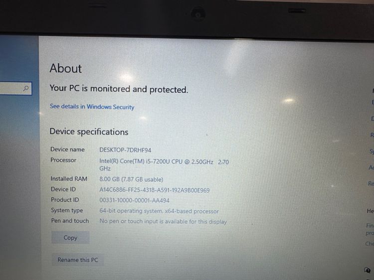💻 Acer Aspire F5-573G intel Core i5 Gen 7 Ram 8 GB SSD 256 HDD 1 TB ประกันร้าน 1 เดือน รูปที่ 9