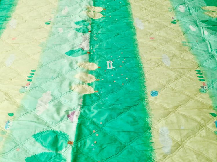 ปลอกคลุมที่นอนปิคนิค ท๊อปเปอร์ ขนาด 4-4.5ฟุต สีเขียวเหลืองลายวินเทจ ด้านบนมีระบาย สไตล์วินเทจ มือสองขายตามสภาพ สินค้าญี่ปุ่น-เกาหลีแท้ รูปที่ 8