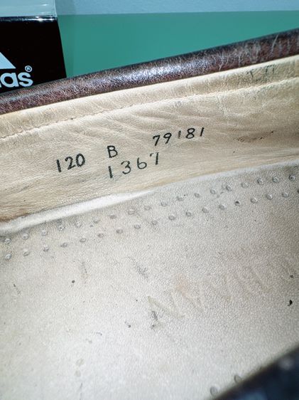 รองเท้าหนังแท้ Cole Haan Sz.10us44eu28cm Made in USA สีดำ พื้นหนังเย็บ สภาพสวย ไม่ขาดซ่อม รูปที่ 12