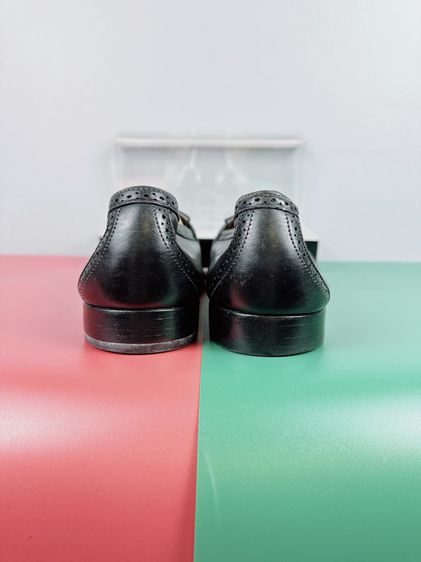รองเท้าหนังแท้ Cole Haan Sz.10us44eu28cm Made in USA สีดำ พื้นหนังเย็บ สภาพสวย ไม่ขาดซ่อม รูปที่ 4