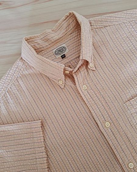 เสื้อ JPRESS แบรนด์อเมริกา ลายทางยาวเล็กๆ size อก 23" ไหล่ 20.2"  แขน 10.5" ยาว 32.5" ผ้า Cotton 100 สภาพดีไม่มีตำหนิ รูปที่ 4