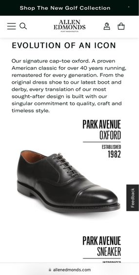 รองเท้าหนังแท้ Allen Edmonds Sz.13us47eu31cm Made in USA สีดำ รุ่นPark Avenue ยอดฮิตขอบแบรนด์ ของใหม่หลักหมื่น พื้นหนังเย็บ รูปที่ 17