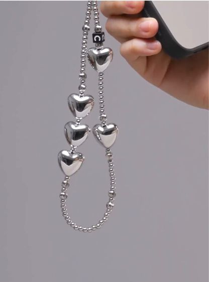 Casetify Heart Phone Charm สีเงิน รูปที่ 2