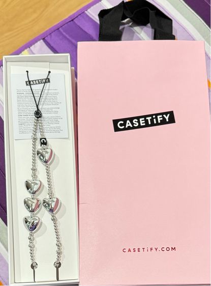 Casetify Heart Phone Charm สีเงิน รูปที่ 3