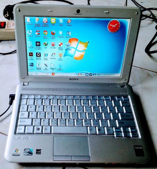 Notebook SONY mini PCG-21313W (จอ10"แรม2gb hdd320gb Win7) จอเบิร์นแต่ใช้งานปกติ แบตเก็บไฟ รูปที่ 1