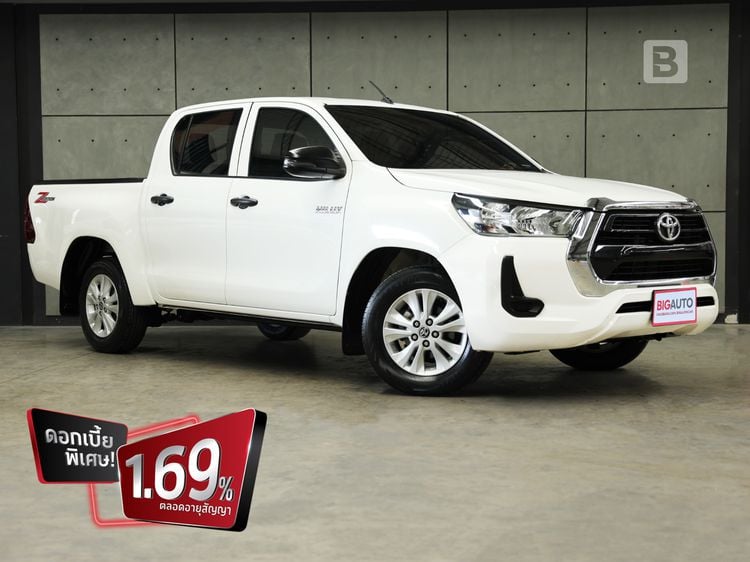 Toyota Hilux Revo 2021 2.4 Z Edition Entry Pickup ดีเซล ไม่ติดแก๊ส เกียร์ธรรมดา ขาว
