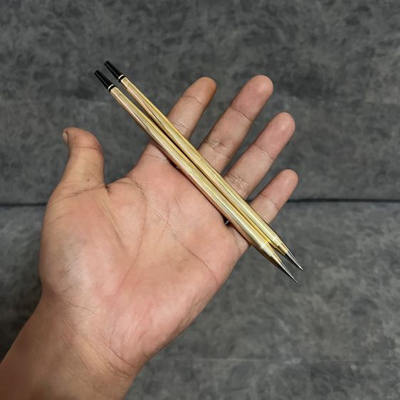 NEW Cross 5203 Double Pen Desk Set White Pedrara Onyx 10K Gold Filled Pen Pencil  รูปที่ 3