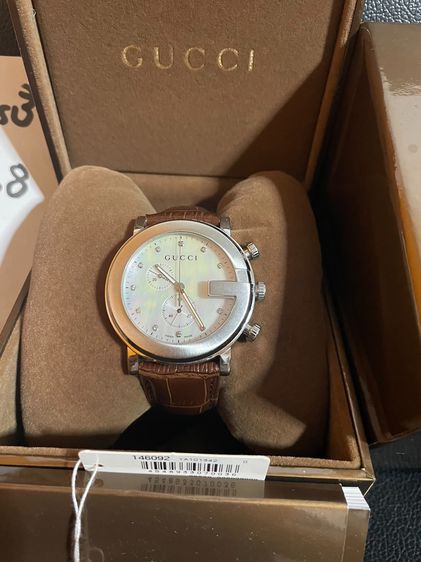 ขายนาฬิกา Gucci หน้ามุก G หลักเพชรแท้king size ขาย22,000บาท รูปที่ 3