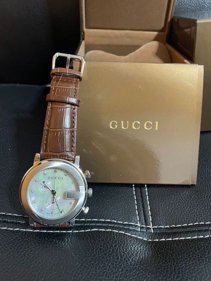 ขายนาฬิกา Gucci หน้ามุก G หลักเพชรแท้king size ขาย22,000บาท รูปที่ 6