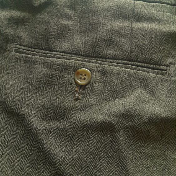 ❌ขายแล้ว❌Retro grey herringbone weft striped trousers w34-35 
made in Japan
🎌🎌🎌 รูปที่ 9