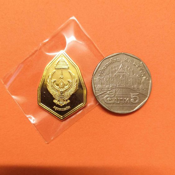 เหรียญ ครุฑธเนรมิต อาจารย์วราห์ วัดโพธิทอง กรุงเทพ ที่ระลึกกฐินพระราชทาน 2562 เนื้อกะไหล่ทอง สูง 2.8 ซม. พร้อมกล่องเดิม รูปที่ 5