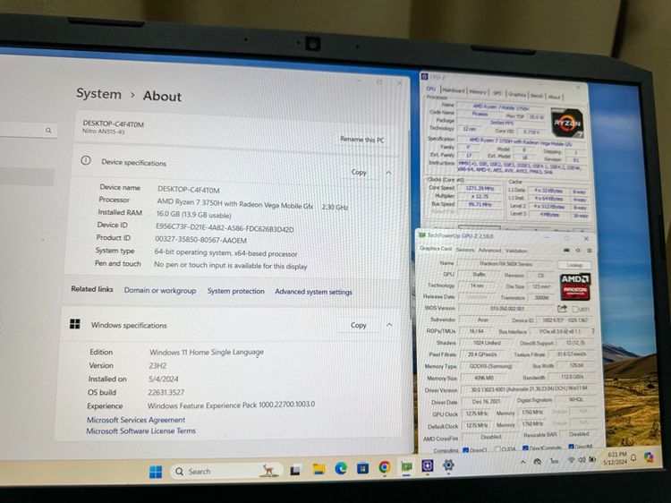 โน๊ตบุ๊ค Notebook Acer Nitro 5 AN515-R3K4 ดูหนัง ฟังเพลง ทำงาน อื่นๆ สบายๆ รูปที่ 14