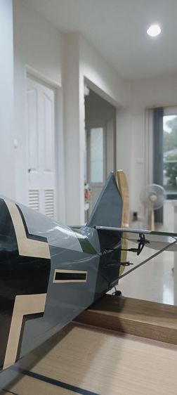 เครื่องบินบังคับRC war bird(all wood) รุ่น Messerchmit Kyusho(Japan)wing1.7m 2stroke fuel Engine OS-50 P-Box พร้อมบิน ของสะสมหายาก ราคาพิเศษ รูปที่ 18
