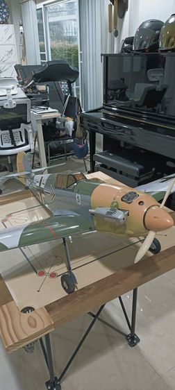 เครื่องบินบังคับRC war bird(all wood) รุ่น Messerchmit Kyusho(Japan)wing1.7m 2stroke fuel Engine OS-50 P-Box พร้อมบิน ของสะสมหายาก ราคาพิเศษ รูปที่ 12