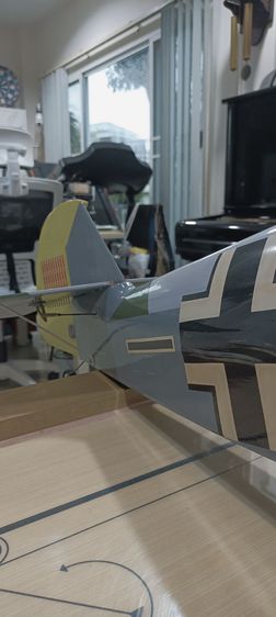 เครื่องบินบังคับRC war bird(all wood) รุ่น Messerchmit Kyusho(Japan)wing1.7m 2stroke fuel Engine OS-50 P-Box พร้อมบิน ของสะสมหายาก ราคาพิเศษ รูปที่ 17