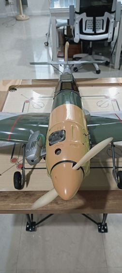 ของเล่นบังคับวิทยุ โดรน เครื่องบินบังคับRC war bird(all wood) รุ่น Messerchmit Kyusho(Japan)wing1.7m 2stroke fuel Engine OS-50 P-Box พร้อมบิน ของสะสมหายาก ราคาพิเศษ