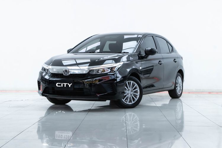 Honda City 2022 1.0 S Sedan เบนซิน ไม่ติดแก๊ส เกียร์อัตโนมัติ ดำ รูปที่ 4