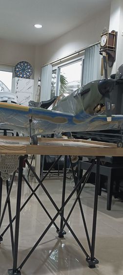 เครื่องบินบังคับRC war bird(wood) รุ่น Spitfire KyushoJapan, wing1.7m 4stroke fuel Engine Saito FA-72 Goldenพร้อมบิน ของสะสม หายาก ราคาพิเศษ รูปที่ 12