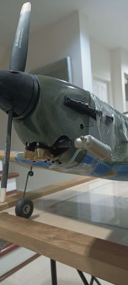 เครื่องบินบังคับRC war bird(wood) รุ่น Spitfire KyushoJapan, wing1.7m 4stroke fuel Engine Saito FA-72 Goldenพร้อมบิน ของสะสม หายาก ราคาพิเศษ รูปที่ 10