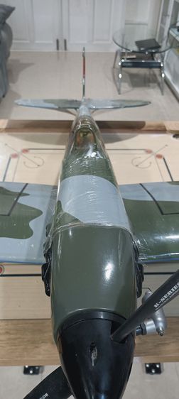 เครื่องบินบังคับRC war bird(wood) รุ่น Spitfire KyushoJapan, wing1.7m 4stroke fuel Engine Saito FA-72 Goldenพร้อมบิน ของสะสม หายาก ราคาพิเศษ รูปที่ 5