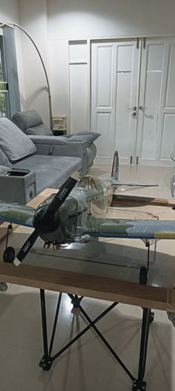 เครื่องบินบังคับRC war bird(wood) รุ่น Spitfire KyushoJapan, wing1.7m 4stroke fuel Engine Saito FA-72 Goldenพร้อมบิน ของสะสม หายาก ราคาพิเศษ รูปที่ 3