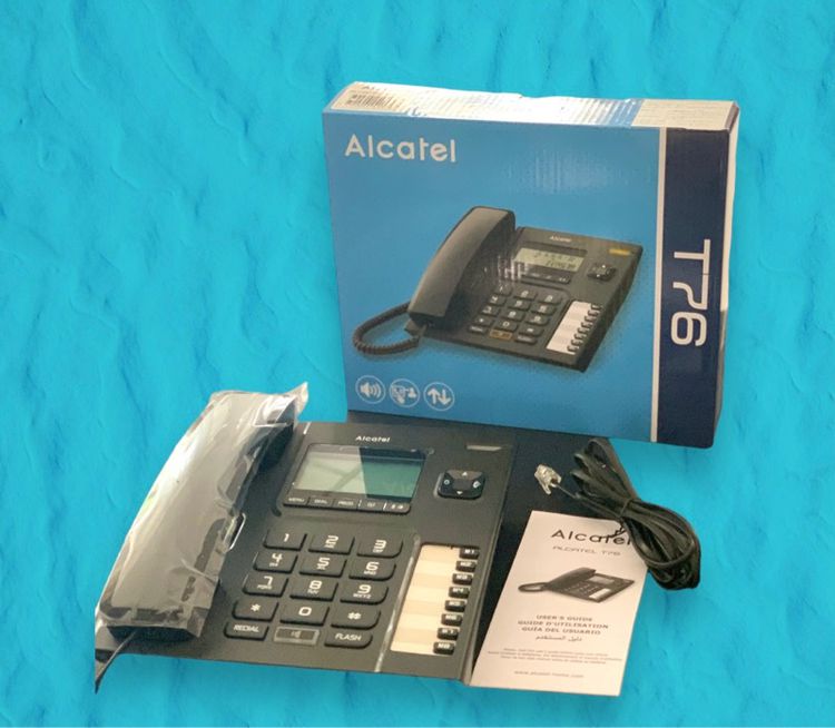 โทรศัพท์บ้าน สำนักงาน ยี่ห้อ Alcatel รุ่น T76Ex สีดำ รูปที่ 1