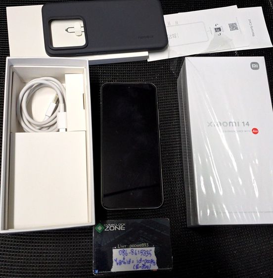 Xiaomi Mi14 เครื่องไทย สีขาว snd8G3 512GB ram12 ตัวท้อป สุดแรง จอdv120Hz สวยกริป มีเคส ประกันยาว2ปี รูปที่ 1