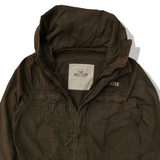 Hollister Olive Brown Military Hooded Jacket รอบอก 42” รูปที่ 4