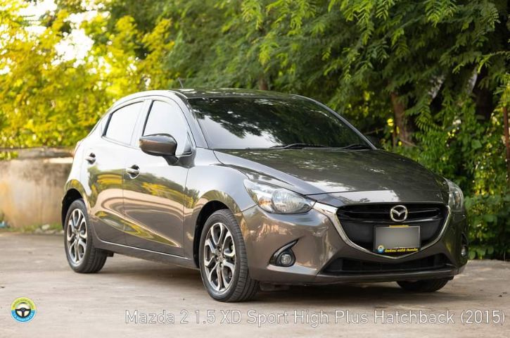 Mazda Mazda 2 2015 1.5 XD High Plus Sedan ดีเซล ไม่ติดแก๊ส เกียร์อัตโนมัติ น้ำตาล รูปที่ 1