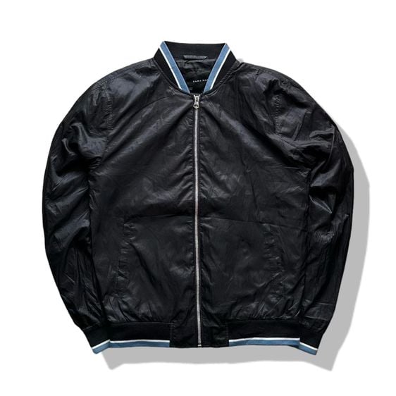 Zara Man Black Bomber Jacket รอบอก 41” รูปที่ 1