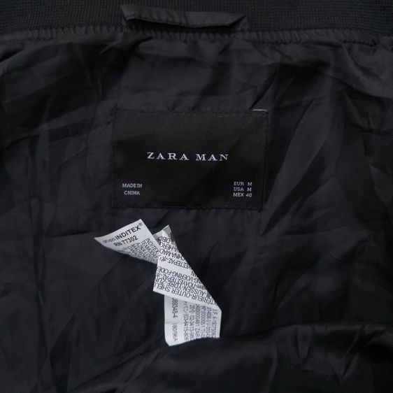 Zara Man Black Bomber Jacket รอบอก 41” รูปที่ 7