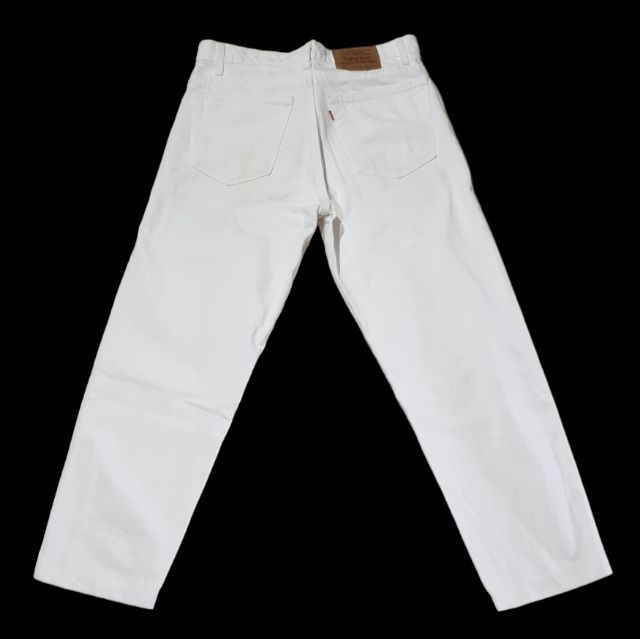 Vtg. Levi's 550 White Denim Jeans รูปที่ 3
