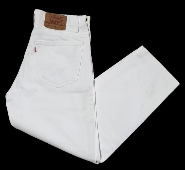 Vtg. Levi's 550 White Denim Jeans รูปที่ 13