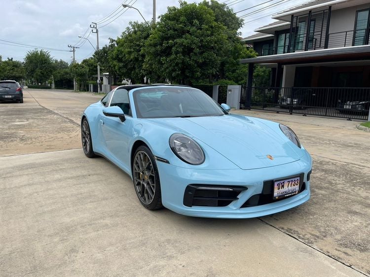 หล่อขั้นเทพ Rare item สีพิเศษคันเดียวในไทย🇹🇭 Porsche  911-992 Targa 4S สีพิเศษ CUSTOM COLOUR BLUE PASTEL (GULF BLUE)  ปี 2021 วิ่ง 4,500 