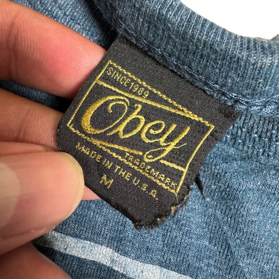 เสื้อยืด Obey ผ้า Rayon Made in​ USA​ Size M​  รูปที่ 6