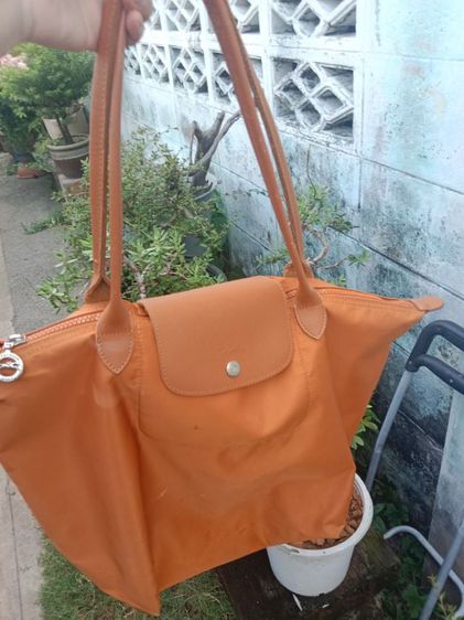 กระเป๋าสะพายสีส้มอิฐลองชอมหูยาว