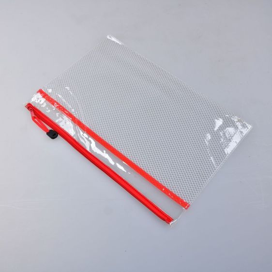 ซองซิปพลาสติกใส PVC ใส่เอกสาร  มีซิบรูดเปิดปิด พลาสติกชนิดกันน้ำ (Set 4 ชิ้น) รูปที่ 13