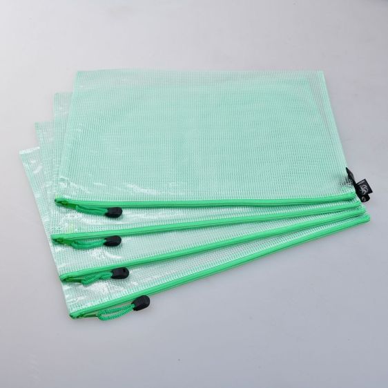 ซองซิปพลาสติกใส PVC มีซิบรูดเปิดปิด พลาสติกชนิดกันน้ำ (Set 4 ชิ้น) รูปที่ 2