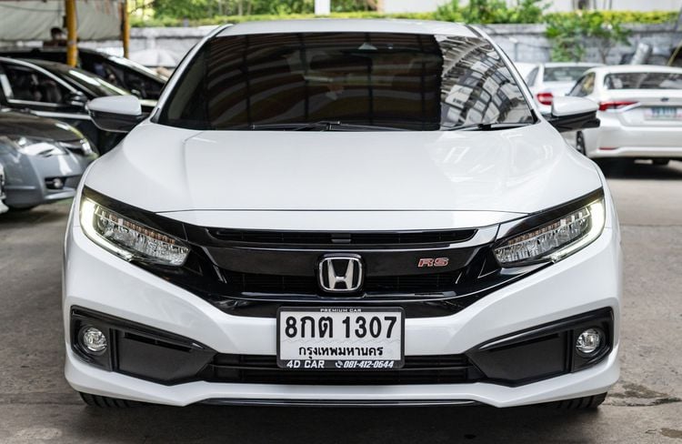 Honda Civic 2019 1.5 Turbo RS Sedan เบนซิน ไม่ติดแก๊ส เกียร์อัตโนมัติ ขาว รูปที่ 1